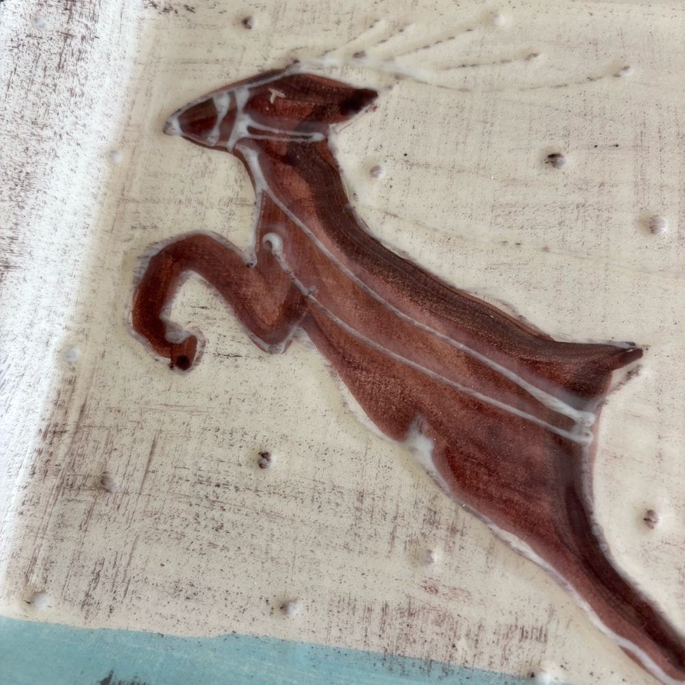 Vietri Ceramic Christmas Santa Tray - Picture 3 of 7